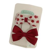 Bek Clips, Doek, met Ijzer, Strik, 2 stuks & voor kinderen, rood, 6mm, Verkocht door Stel