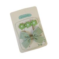 Bek Clips, Doek, met Ijzer, Strik, 2 stuks & voor kinderen, groen, 6mm, Verkocht door Stel