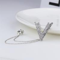 Zinc Alloy Brocher, Unisex & med rhinestone, flere farver til valg, nikkel, bly & cadmium fri, 3.8cmu00d73.6cm, Solgt af PC