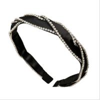 Tkanina Hair Band, Korejski stil & za žene & s Rhinestone, više boja za izbor, 130mm, Prodano By PC