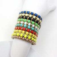 Pulseira de liga de zinco, Coluna, cromado de cor dourada, joias de moda & Estilo boêmio & stoving verniz & unissex, Mais cores pare escolha, níquel, chumbo e cádmio livre, Diametro interno:Aprox 55mm, vendido por PC