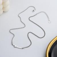 925 Sterling Silver Necklaces with 1.97inch extender chain Antique finish fashion jewelry & for woman nickel lead & cadmium free Length Approx 15.74 Inch Sold By PC