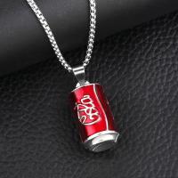 Collier de bijoux en alliage de zinc, avec Acier inoxydable 304, Cola, Placage, bijoux de mode, argent, protéger l'environnement, sans nickel, plomb et cadmium, 30x14mm, Longueur 70 cm, Vendu par PC