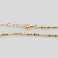 Collier chaîne en laiton, Plaqué d'or 14K, unisexe & normes différentes pour le choix, Or, Vendu par PC