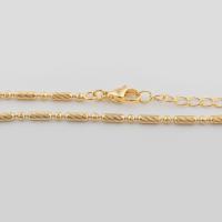 Messing Chain halskæde, 14K forgyldt, Unisex & forskellig størrelse for valg, guld, Solgt af PC