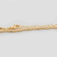 Collier chaîne en laiton, Plaqué d'or 14K, unisexe, Or, Longueur Environ 46.2 cm, Vendu par PC