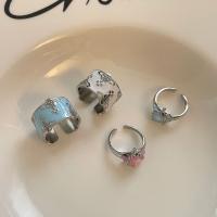 Cink Alloy Finger Ring, pozlaćen, različitih stilova za izbor & za žene & emajl, više boja za izbor, Prodano By PC