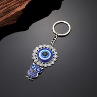 Zinc Alloy Key Clasp evil eye pattern & with rhinestone nickel lead & cadmium free Sold By PC