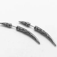 Titanium Staal Earring, plated, uniseks, oorspronkelijke kleur, 54x1.60mm, Verkocht door PC