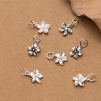 925 Sterling Sølv vedhæng, Flower, forgyldt, du kan DIY, flere farver til valg, 13x10x2mm, Solgt af PC