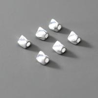 925 Sterling Silver Pärlor, Triangle, plated, DIY, silver, Hål:Ca 1.2mm, Säljs av PC