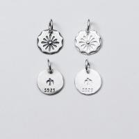 925 Sterling Silver κρεμαστό κόσμημα, επιχρυσωμένο, DIY, περισσότερα χρώματα για την επιλογή, 11mm, Sold Με PC