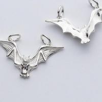 925 Sterling Silver κρεμαστό κόσμημα, Ρόπαλο, επιχρυσωμένο, DIY & διπλό τρύπα, ασήμι, 29x17mm, Sold Με PC