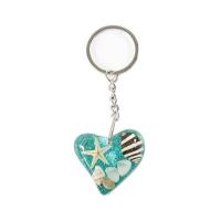 Resin Key Lås, med Shell & Zinc Alloy, ocean design & epoxy sticker, flere farver til valg, Ca. 12pc'er/Lot, Solgt af Lot