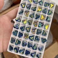 3D spikar konst Tryck, Glas, Hjärta, DIY, fler färger för val, 12x13mm, 6PC/Lot, Säljs av Lot