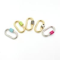 Zinc Alloy Carabiner Key Ring plated random style & DIY & stoving varnish mixed colors nickel lead & cadmium free Sold By PC