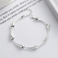 Bracelets en argent sterling, Argent sterling 925, avec 1.18inch chaînes de rallonge, bijoux de mode & pour femme, protéger l'environnement, sans nickel, plomb et cadmium, Longueur Environ 6.3 pouce, Vendu par PC