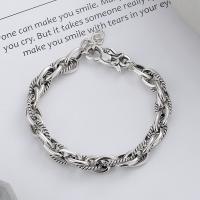 Bracelets en argent sterling, Argent sterling 925, avec 0.98inch chaînes de rallonge, bijoux de mode & unisexe, protéger l'environnement, sans nickel, plomb et cadmium, Longueur Environ 7.48 pouce, Vendu par PC