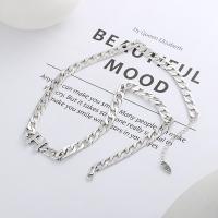 Sterling Silver Halsband, 925 sterling silver, med 1.18inch extender kedja, Letter H, mode smycken & Unisex, nickel, bly och kadmium gratis, Längd Ca 15.74 inch, Säljs av PC