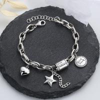 Argento Bracciali, 925 sterline d'argento, with 1.18inch extender chain, gioielli di moda & per la donna, assenza di nichel,piombo&cadmio, Lunghezza Appross. 6.3 pollice, Venduto da PC