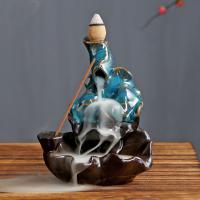 Backflow Incense Burner Porcelain handmade for home and office & durable & multifunctional Sold By PC