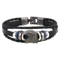 PU cavo bracciali, with lega in zinco, Aquila, fatto a mano, Vintage & per l'uomo, nessuno, Lunghezza 22 cm, Venduto da PC