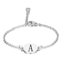 Pulseira de aço titânio, Partículas de aço, with 5CM extender chain, Roda, cromado de cor prateada, joias de moda & Varios pares a sua escolha & para mulher, comprimento Aprox 17 cm, vendido por PC