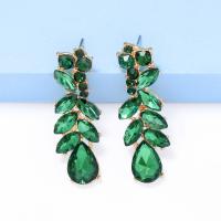 Zinc Alloy Stud Earring fashion jewelry & for woman & with rhinestone nickel lead & cadmium free Sold By Pair