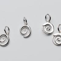 925 Sterling Silver κρεμαστό κόσμημα, Έλιξ, επιχρυσωμένο, DIY & διαφορετικά στυλ για την επιλογή, ασήμι, 11x9mm, Sold Με PC