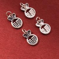 925 Sterling Silber Anhänger, Hase, DIY, keine, 16x11x1.50mm, verkauft von PC