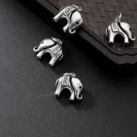 925 Sterling Silber Anhänger, Elephant, DIY, Silberfarbe, 14.50x14.70x7.30mm, verkauft von PC