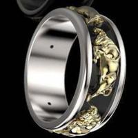 Zinc Alloy fingerring, forgyldt, forskellig størrelse for valg & for mennesket, guld, Solgt af PC