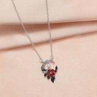 Zinc Alloy Jewelry Necklace fashion jewelry & with rhinestone nickel lead & cadmium free Length Approx 50 cm Sold By PC