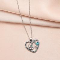 Zinc Alloy Jewelry Necklace fashion jewelry & for woman & with rhinestone nickel lead & cadmium free 50cm Sold By PC