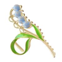 Zinc Alloy Hair Claw Clip, Flower, guldfarve belagt, mode smykker & for kvinde & emalje, flere farver til valg, 115x48x50mm, Solgt af PC