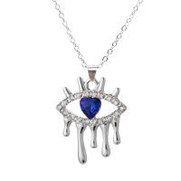 Cink ötvözet Jewelry Set, Evil Eye, ezüst színű bevonattal, különböző stílusokat a választás & a nő & strasszos & üreges, Által értékesített PC