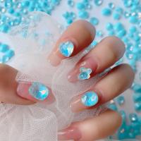 3D Nail Art украшения, Стеклянный, DIY & разные стили для выбора, голубой, 10ПК/сумка, продается сумка