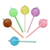 Hars hanger, Lollipop, Cute & DIY & luminated, meer kleuren voor de keuze, 22x65mm, Ca 100pC's/Bag, Verkocht door Bag