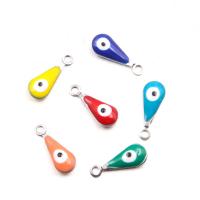 Evil Eye Pendants 304 Stainless Steel Teardrop DIY & enamel Approx Sold By Bag