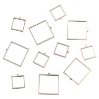 Roestvrij stalen sieraden Hangers, 304 roestvrij staal, Square, DIY & verschillende grootte voor keus & hol, meer kleuren voor de keuze, Ca 100pC's/Bag, Verkocht door Bag