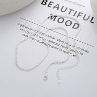 925 Sterling Silver Necklaces with 1.97inch extender chain bright silver color plated fashion jewelry & for woman nickel lead & cadmium free Length Approx 15.74 Inch Sold By PC