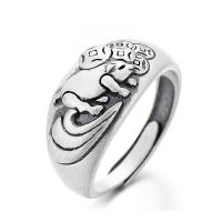 925 Sterling Silver Finger Rings Antique finish fashion jewelry & Unisex nickel lead & cadmium free 10mm Sold By PC