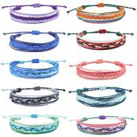 Moda criar pulseiras de fio de cera, feito à mão, Estilo boêmio & unissex & ajustável, Mais cores pare escolha, comprimento Aprox 16-32 cm, vendido por PC