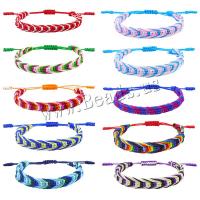 Chaîne tissée Bracelets, cordon de polyester, fait à la main, Style bohème & unisexe & réglable, plus de couleurs à choisir, Longueur Environ 15-27 cm, Vendu par PC