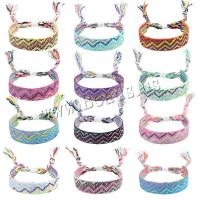 Chain Woven Bracelets Cotton Fabric handmade folk style & Unisex & adjustable Length Approx 14-27 cm Sold By PC