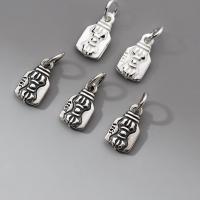 925 Sterling Sølv vedhæng, du kan DIY, flere farver til valg, 12x6.50x2.50mm, Solgt af PC