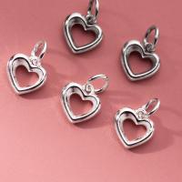 925 Sterling Silver Pendant Heart Antique finish DIY Sold By PC