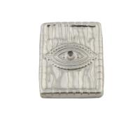 Evil Eye Anhänger, 304 Edelstahl, Modeschmuck, originale Farbe, 18x14x2.50mm, verkauft von PC