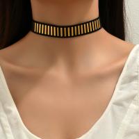 Mode Choker Ketting, Nylon, met pailletten, met 8CM extender keten, plated, mode sieraden & voor vrouw, meer kleuren voor de keuze, Lengte Ca 28 cm, Verkocht door PC