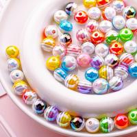 Plated Acrylic Beads Round DIY 14mm Sold By Bag